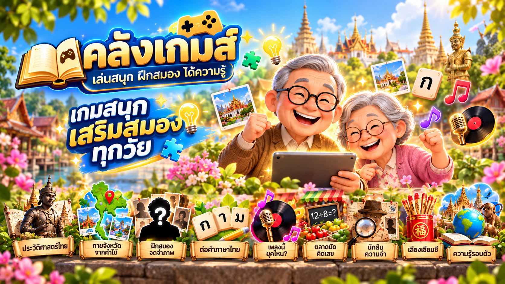 เกมสนุก ฝึกสมองทุกวัน สนุกไปกับคุณตาคุณยาย